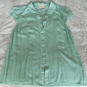 Modcloth 1X mint green blouse